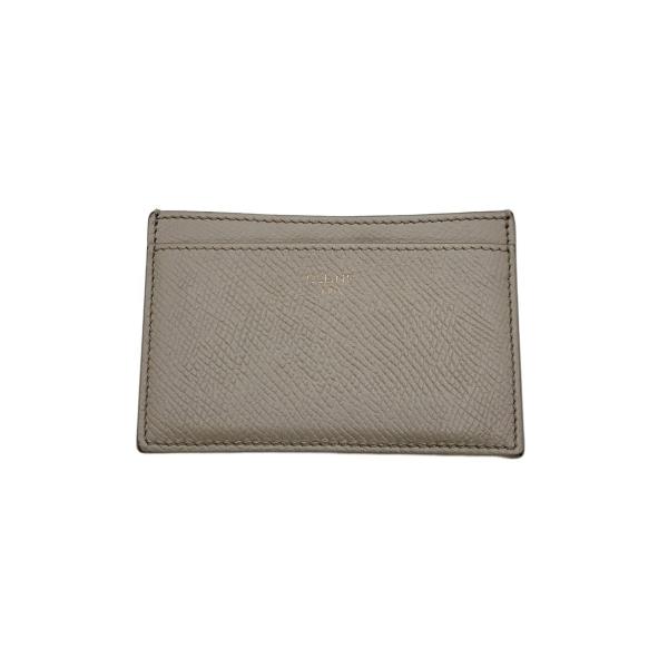 CELINE◆カードケース/レザー/GRY/レディース/S-IE-4262