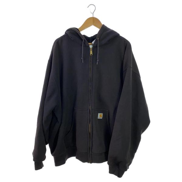 Carhartt◆ジップパーカー/--/コットン/BLK/無地/j149 BLK