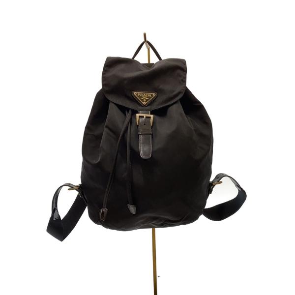 PRADA◆リュック/ナイロン/BLK