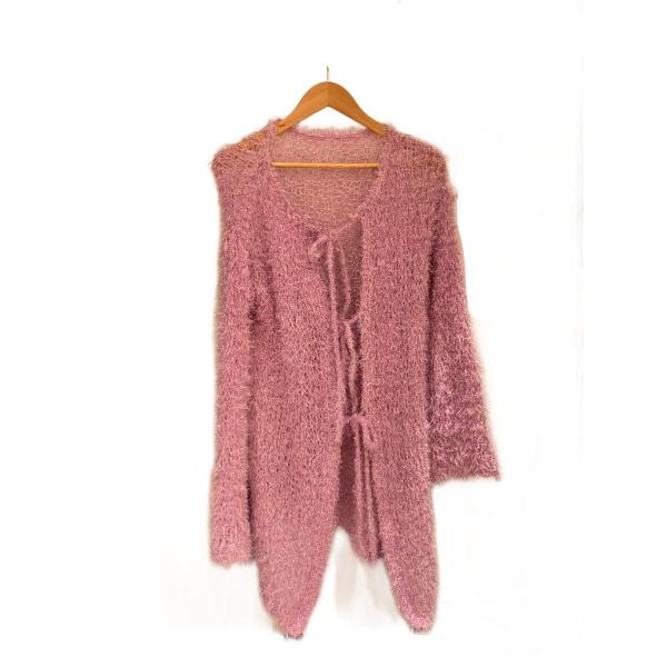 AMERI◆ニット・セーター(薄手)/FREE/ポリエステル/PNK/無地/022420193054...