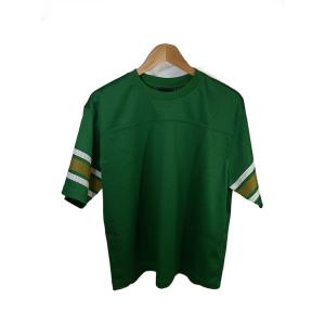 STUSSY◆mesh football jersey/Tシャツ/S/ポリエステル/GRN/無地//