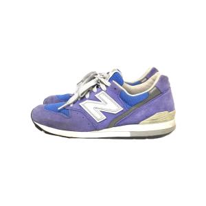 NEW BALANCE◆USA製/ローカットスニーカー/US8/BLU/スウェード/M996RYL