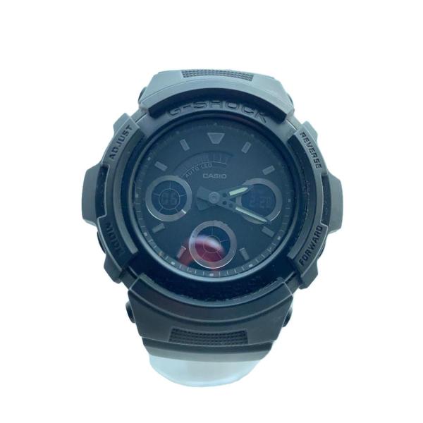 CASIO◆クォーツ腕時計・G-SHOCK/アナログ/ラバー/BLK/BLK/AW-591BB-1A...