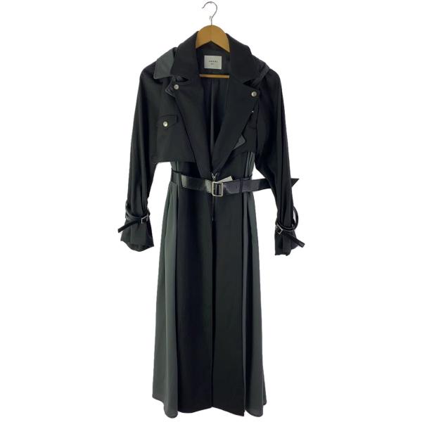 AMERI◆コート/S/ポリエステル/BLK/無地/01010720180