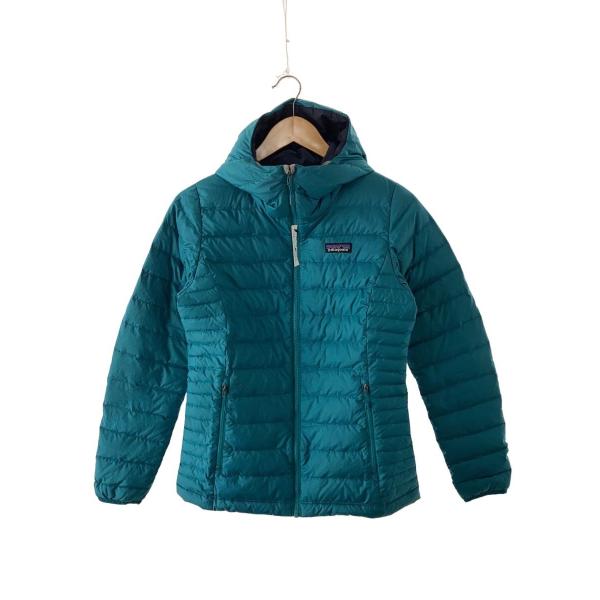 patagonia◆ダウン・セーター・フーディ_ブラック/XS/ポリエステル/GRN