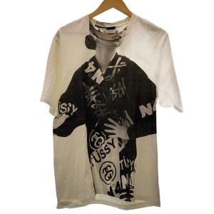 STUSSY◆Tシャツ/M/コットン/WHT//
