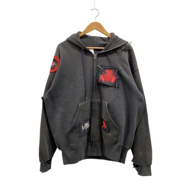 Y2K/BEHERIT/ジップパーカー/コットン/GRY/リメイク