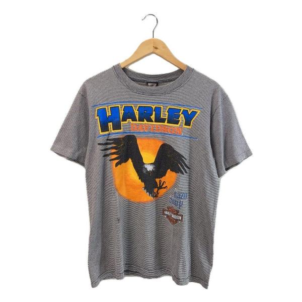HARLEY DAVIDSON◆90s/RAZOR SHARP/Tシャツ/M/コットン/GRY/ボー...