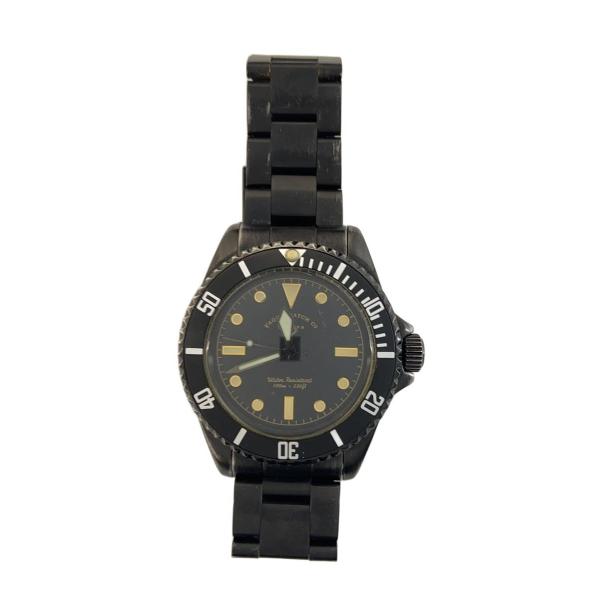 VAGUE WATCH CO.◆クォーツ腕時計/アナログ/ステンレス/BLK/BLK/SS