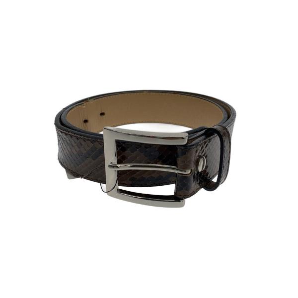 WACKO MARIA◆PYTHON LEATHER BELT/32/BRW/メンズ/WMGP-BL...