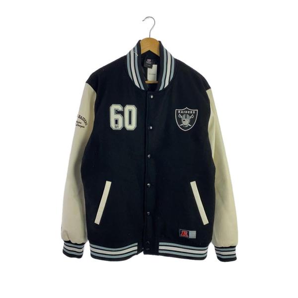 NFL TEAM APPAREL◆RAIDERS/スタジャン/XL/ポリエステル/BLK/FM23-...