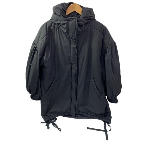 JEANASIS◆ダウンジャケット/FREE/ポリエステル/BLK/無地/JS071256MW