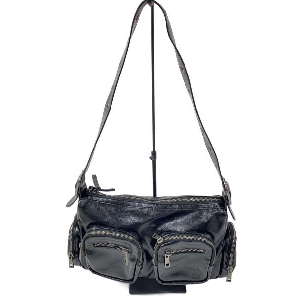 JEANASIS◆ショルダーバッグ/--/BLK/無地/JS081578PD//