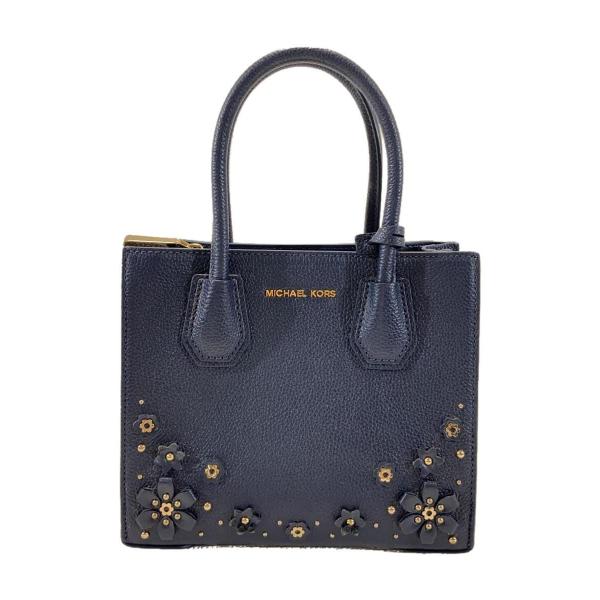 MICHAEL KORS◆バッグ/レザー/BLU/総柄/30T8GM9M2Y