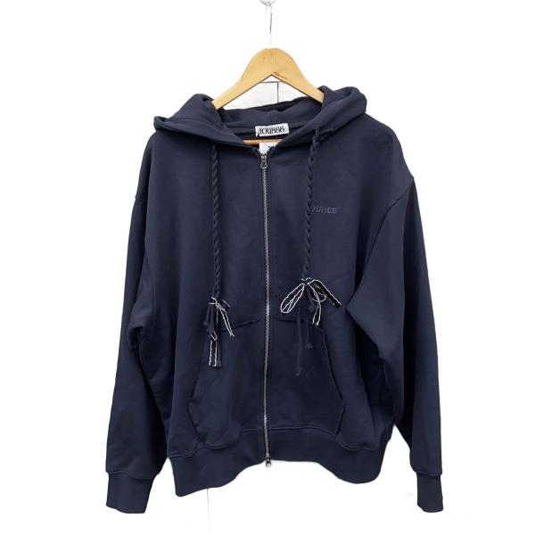 YOUHEE/RIBBON DETAIL HOOD ZIP/ジップパーカー/GRY/YHHZEA00...
