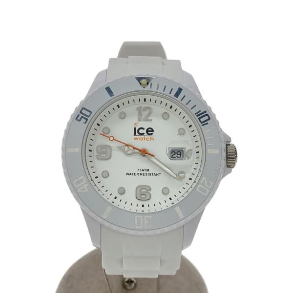 ice watch◆アイス フォーエバー/クォーツ腕時計/アナログ/ラバー/WHT/WHT/0001...