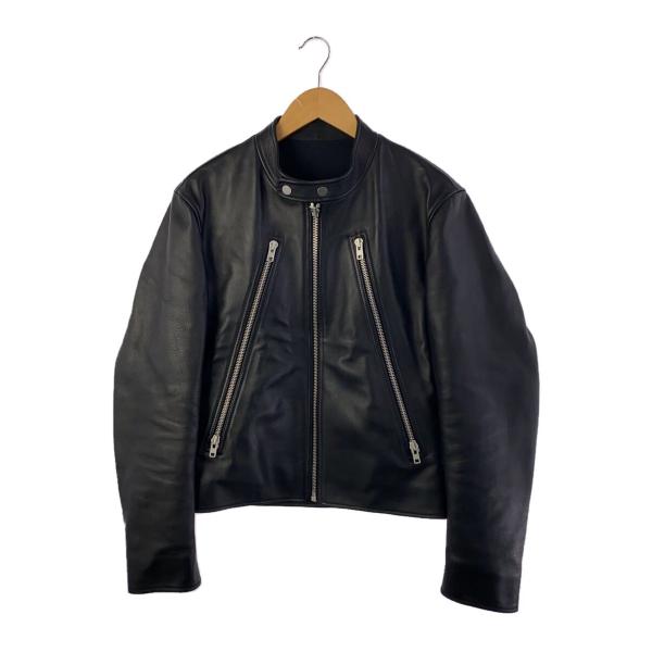Maison Margiela◆八の字ライダースジャケット/牛革/BLK/S50AM0413 SY1...