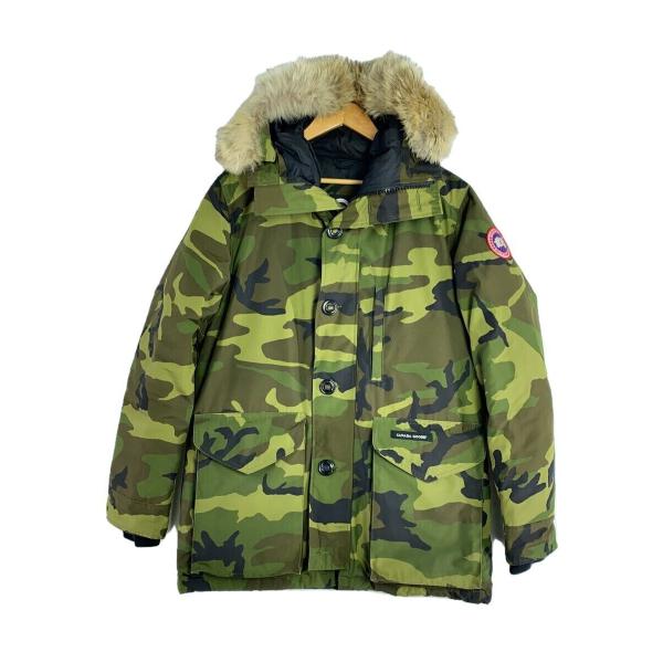 CANADA GOOSE◆GRADBURY/ダウンジャケット/XL/ポリエステル/グリーン/カモフラ...