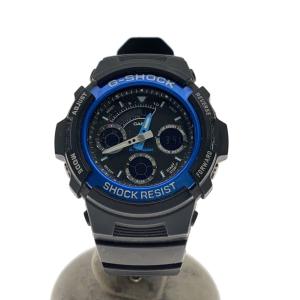 CASIO◆クォーツ腕時計・G-SHOCK/デジアナ/ブラック/ブラック//