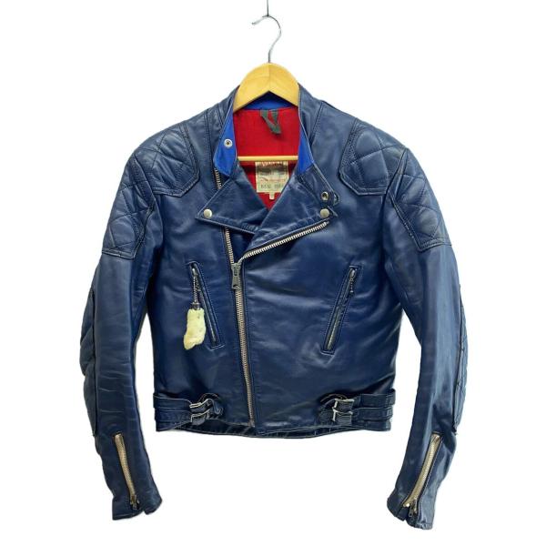 Lewis Leathers◆70S/イングランド製/レザージャケット・ブルゾン/38/レザー/ネイ...
