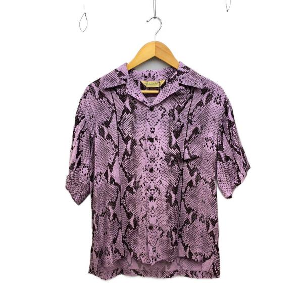 Schott◆25SS/RAYON SHIRT PYTHON/半袖シャツ/M/レーヨン/PUP/アニ...