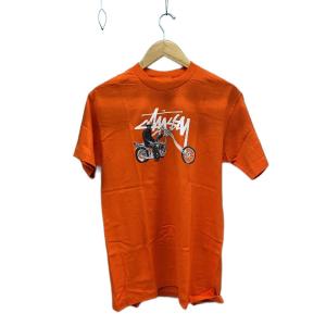 STUSSY◆90S〜/紺タグ/OLD/USA製/ロゴプリントTシャツ/M/コットン/ORN