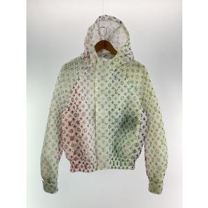 LOUIS VUITTON◆22SS/グラディエントモノグラムメッシュブルゾン/44/ポリエステル/WHT/総柄/HMB82E