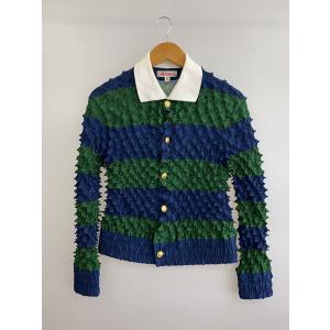 MASU◆25SS/スパイキーラガーシャツ/長袖シャツ/46/ポリエステル/NVY/M256CS003