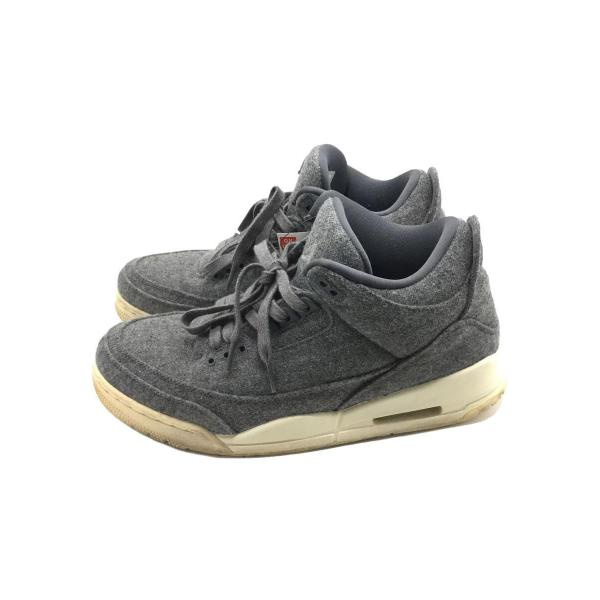 NIKE◆AIR JORDAN 3 RETRO WOOL/エアジョーダンレトロウール/グレー/854...