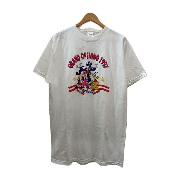 Disney VINTAGE◆Tシャツ/L/コットン/WHT/90s〜/TULTEXボディ/USA製...