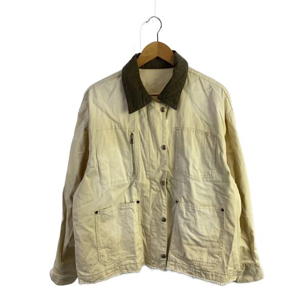 JEANASIS◆25AW/ポケットワークジャケット/ジャケット/FREE/コットン/BEG/無地/...