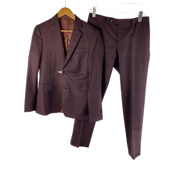 ETRO◆裏地ペイズリー/スーツ/46/ウール/BRD/チェック/212-1A940-0066/? ...