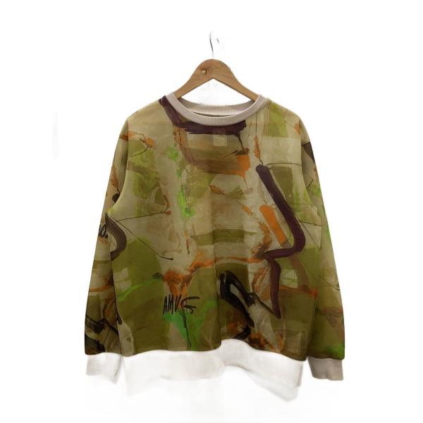 AMERI◆スウェット/FREE/ポリエステル/GRN/総柄/0125201810520