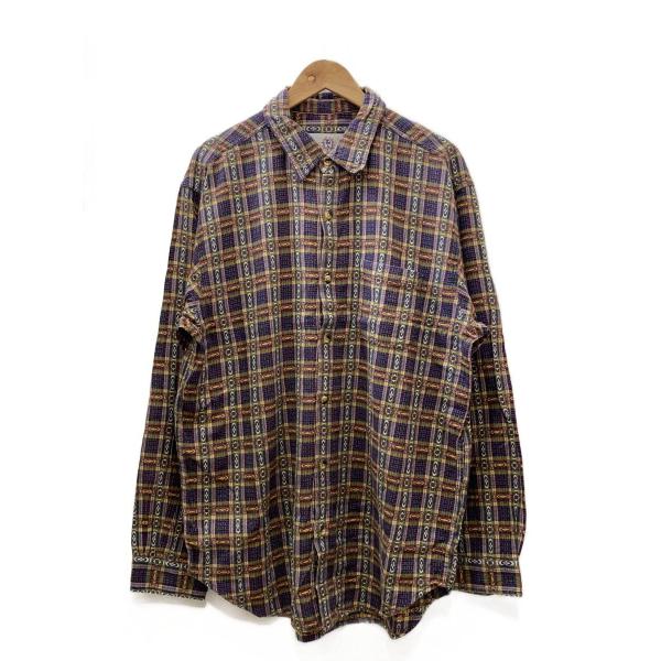 90s/THE TERRITORY AHEAD/長袖シャツ/XL/コットン/マルチカラー/総柄