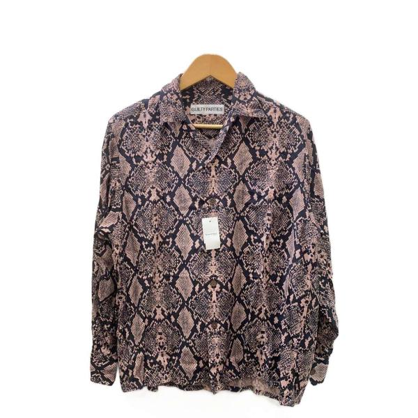 WACKO MARIA◆23FW/PYTHON OPEN COLOR SHIRT/長袖シャツ/S/レ...