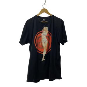 STUSSY◆Tシャツ/L/コットン/BLK/プリント//