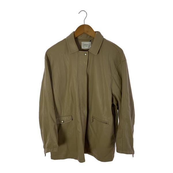 AMERI◆ジャケット/FREE/フェイクレザー/BEG/01110630160