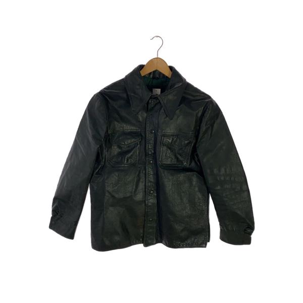 COOPER◆レザージャケット・ブルゾン/40/レザー/GRN/無地