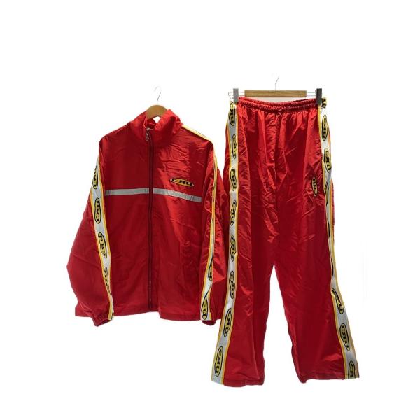 CRU DESIGNS/90s/MADE IN USA/セットアップ/ジャケット&amp;パンツ/L/レッド