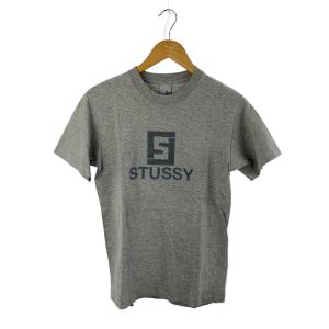 STUSSY◆00s/USA製/銀タグ/ズッカロゴ/Tシャツ/S/コットン/グレー//OLD