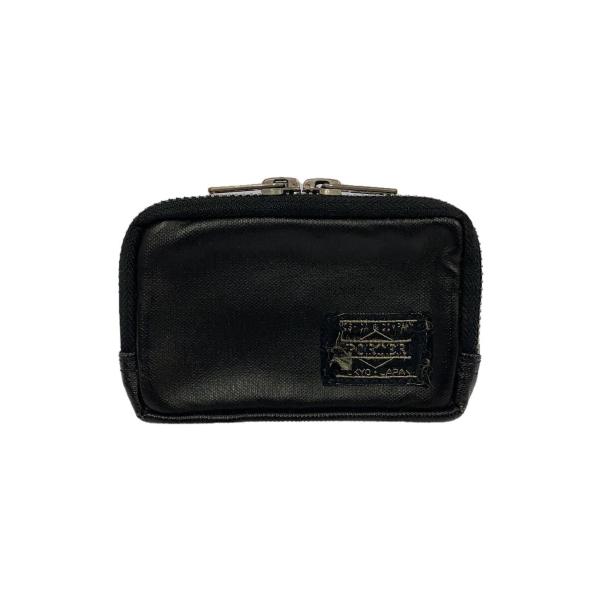 PORTER◆コインケース/PVC/BLK/無地/メンズ