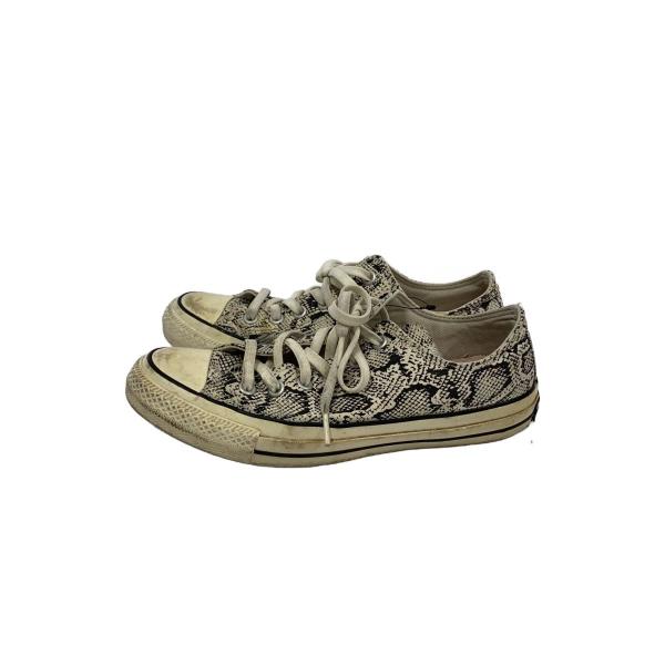 CONVERSE◆パイソン柄/REACT/ローカットスニーカー/25.5cm/WHT/キャンバス/1...