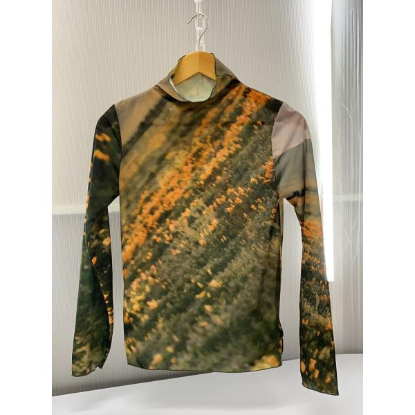 AMERI◆長袖Tシャツ/FREE/ポリエステル/KHK/01220360580