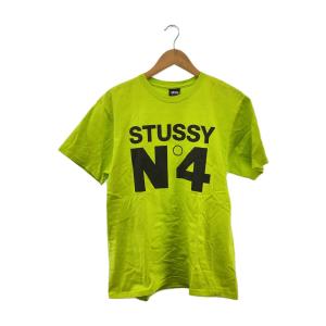 STUSSY◆Tシャツ/M/コットン/GRN/黄緑