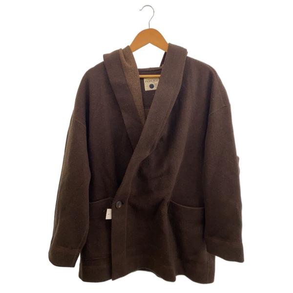 Plantation◆80s/内タグイッセイミヤケ/ジャケット/M/ウール/BRW/無地/PL13-...