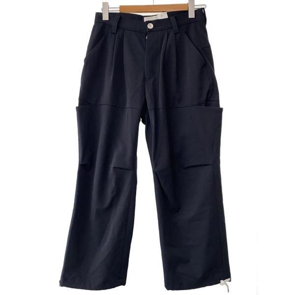 TROVE◆スラックスパンツ/1/ポリエステル/NVY/無地/41PAN04