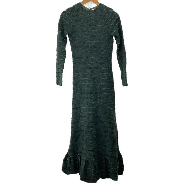 AMERI◆長袖ワンピース/M/コットン/GRN/無地/02220521630