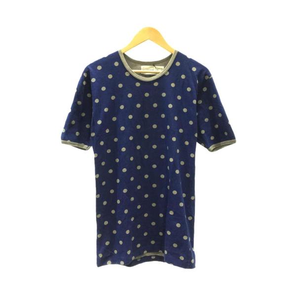 COMME des GARCONS SHIRT◆Tシャツ/M/コットン/BLU/玉虫