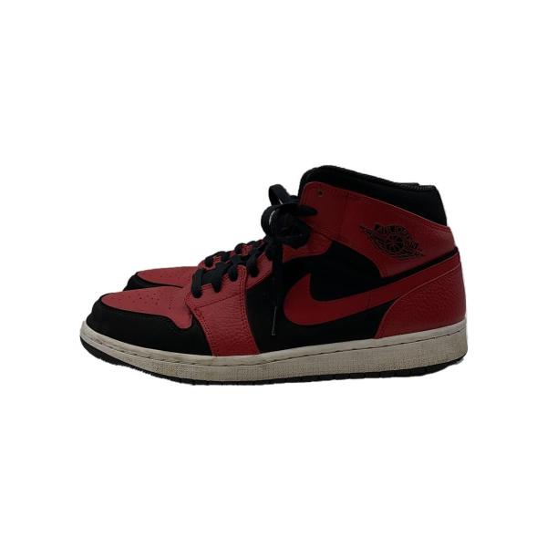 NIKE◆AIR JORDAN 1 MID/エアジョーダンミッド/ブラック/554724-054/2...