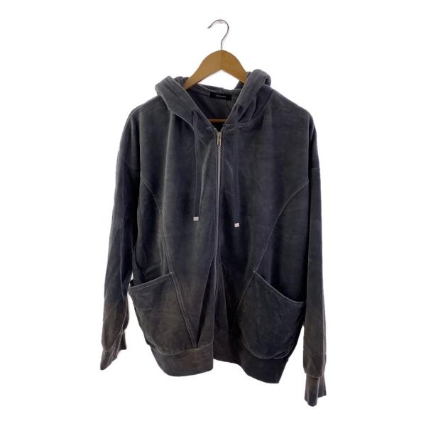 JEANASIS◆パーカー/JS064721CF/フェードブリーチベロアZIPパーカー